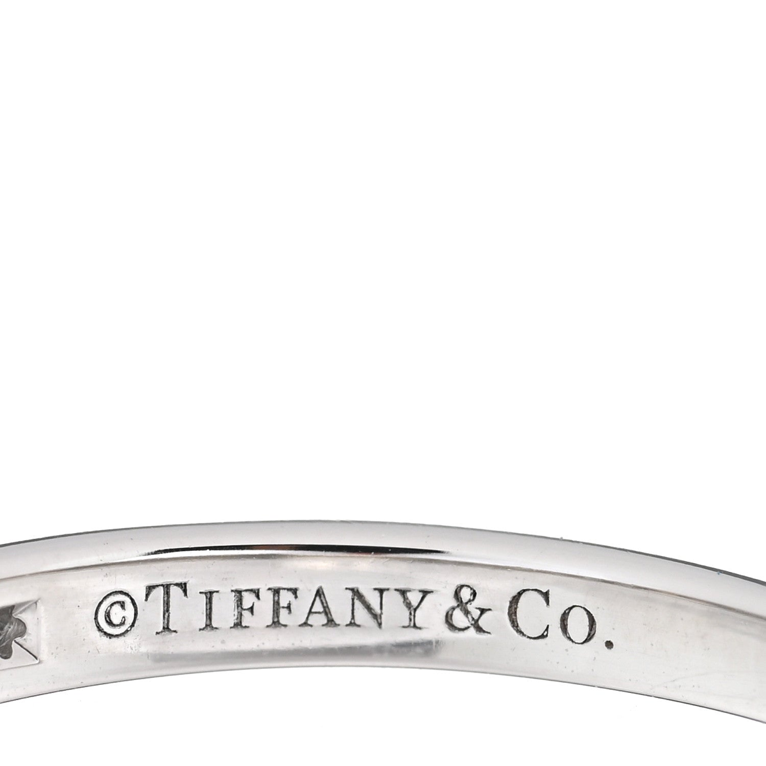 Tiffany Platinum Diamond 2mm Half Circle Wedding Band Ring 50 5.5 4 of 4