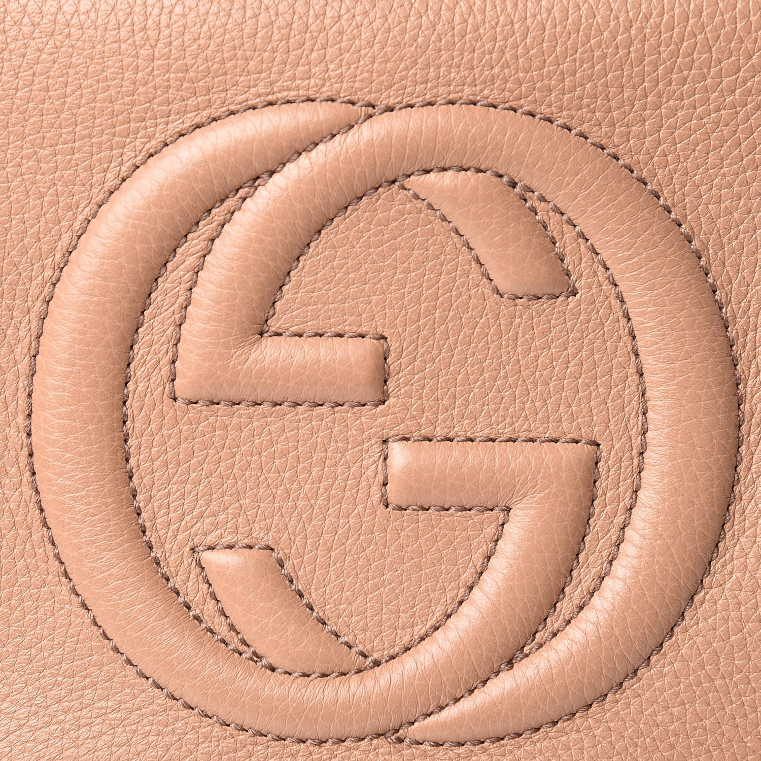 Gucci Pebbled Calfskin Small Soho Disco Bag Rose Beige 8 of 10