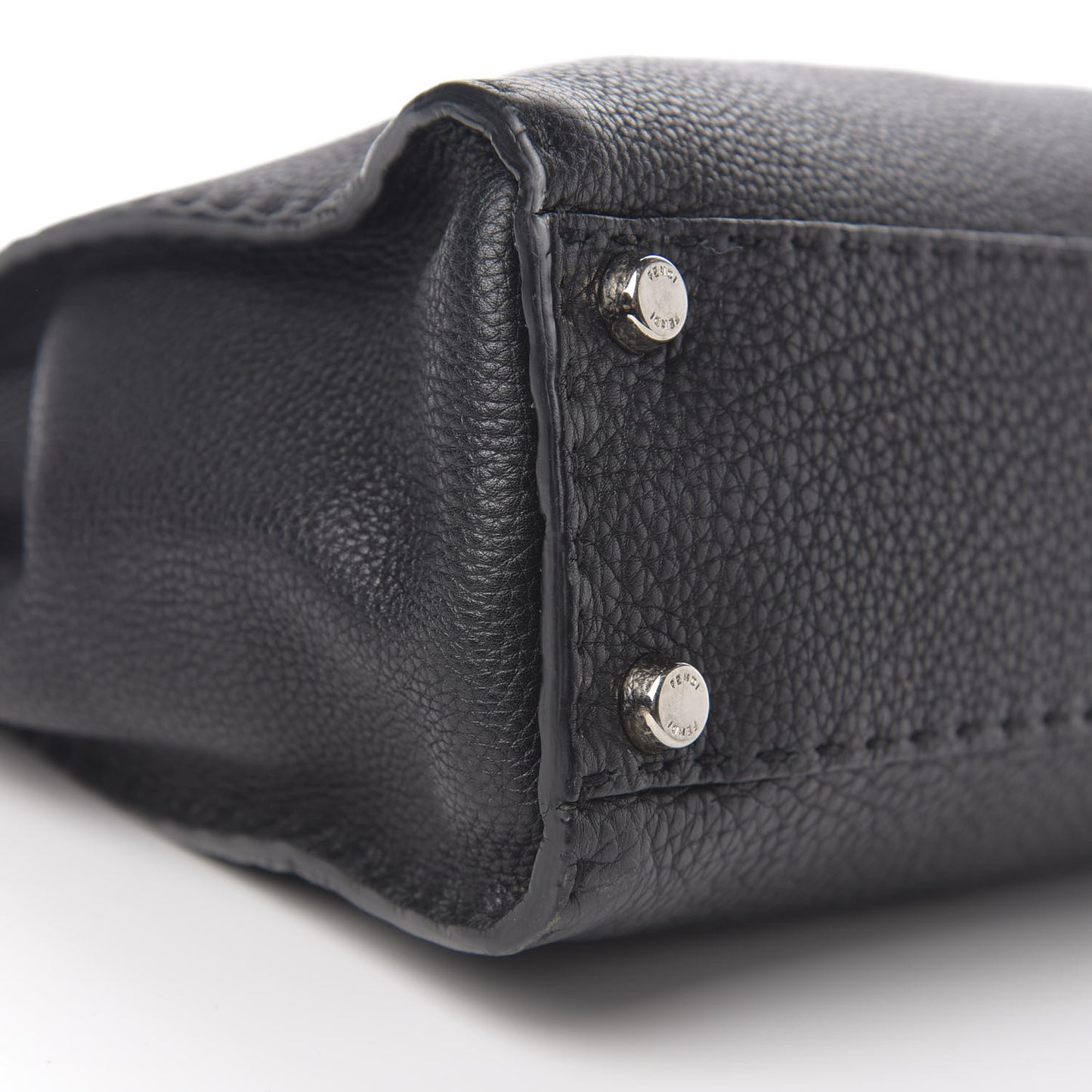 Cuoio Romano Selleria Bi-Color Medium Peekaboo Iconic Satchel Black Mou