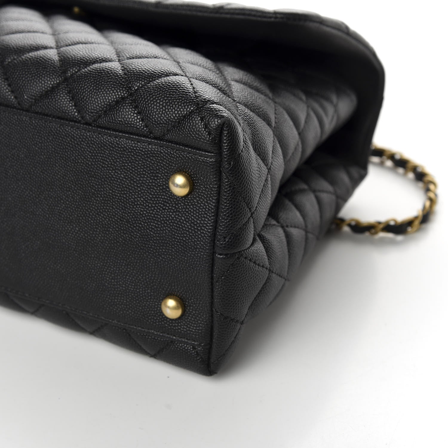Chanel Caviar Quilted Medium Coco Handle Flap Black 10 of 11