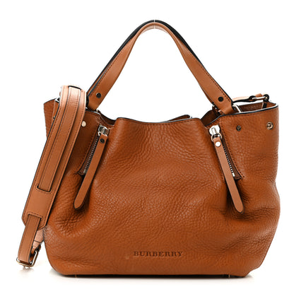 Burberry Grainy Calfskin House Check Small Maidstone Saddle Brown 1 of 13