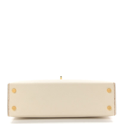 Hermes Epsom Horseshoe Mini Kelly Sellier 20 Craie Gold 6 of 33