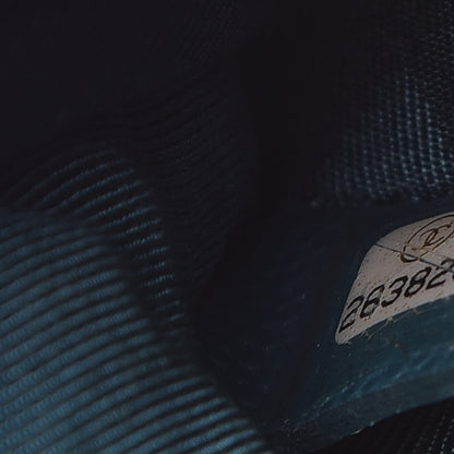 Chanel Caviar Quilted Small Cosmetic Case Dark Turquoise 7 of 8