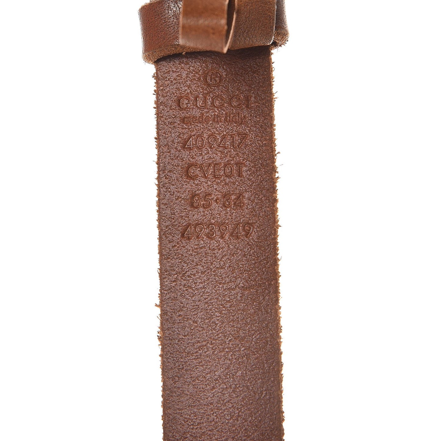 Faded Calfskin Double G 20mm Belt 85 34 Cuir