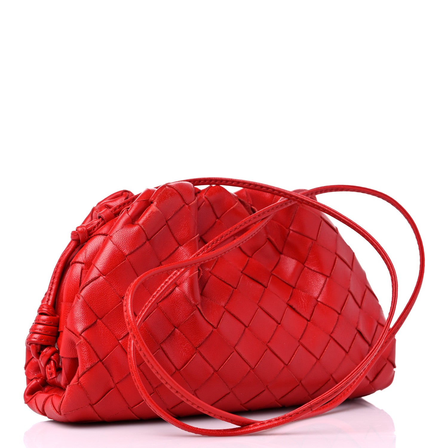 Bottega Veneta Nappa Intrecciato The Mini Pouch Bright Red 3 of 12