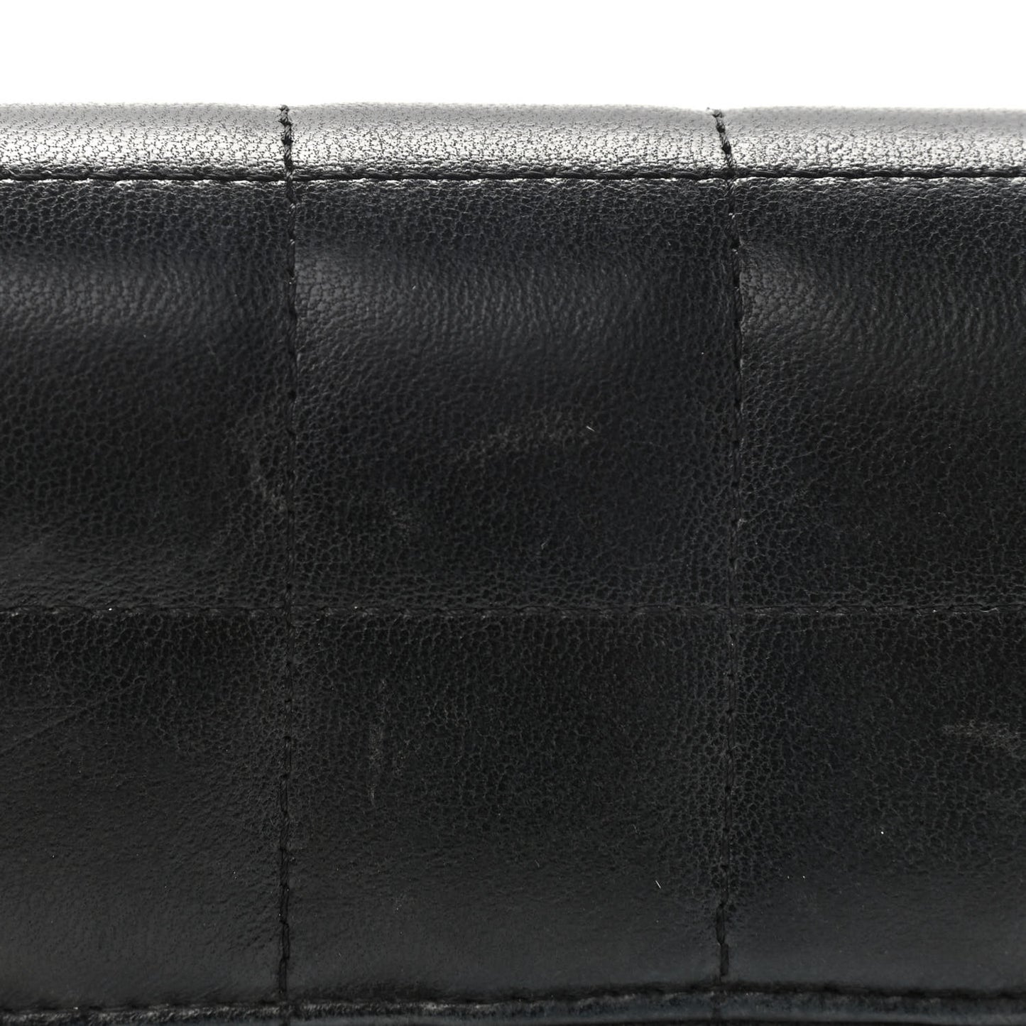 Lambskin Quilted Mini Chocolate Bar Camellia Flap Black
