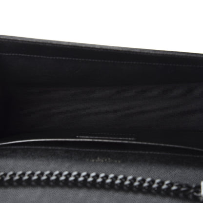 Saint Laurent Grain De Poudre Medium Classic Monogram Kate Satchel Black 4 of 9
