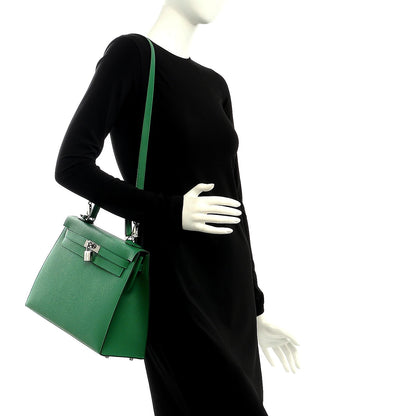 Hermes Epsom Kelly Sellier 32 Vert Vertigo 2 of 29