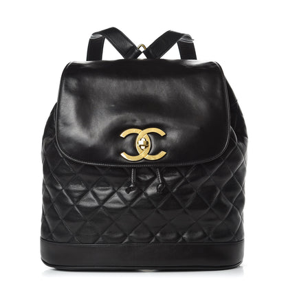 Chanel Lambskin Quilted Backpack Black 1 of 11