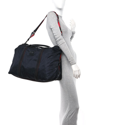 Christian Louboutin Nylon Calfskin Paris Loubcity Weekender Black Gunmetal 2 of 10
