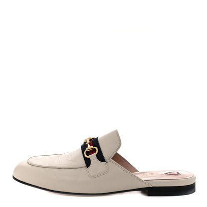Gucci Malaga Kid Web Womens Horsebit Slippers 37 Mystic White 1 of 10