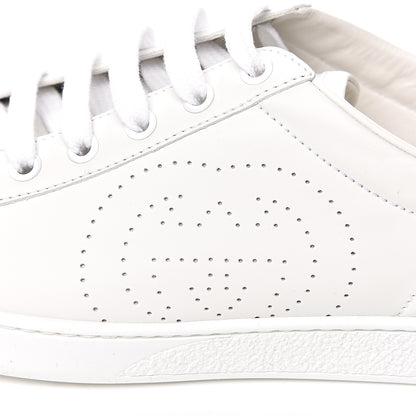 Gucci Calfskin Interlocking G Perforated Womens Ace Sneakers 39.5 White Grey Sky 10 of 11