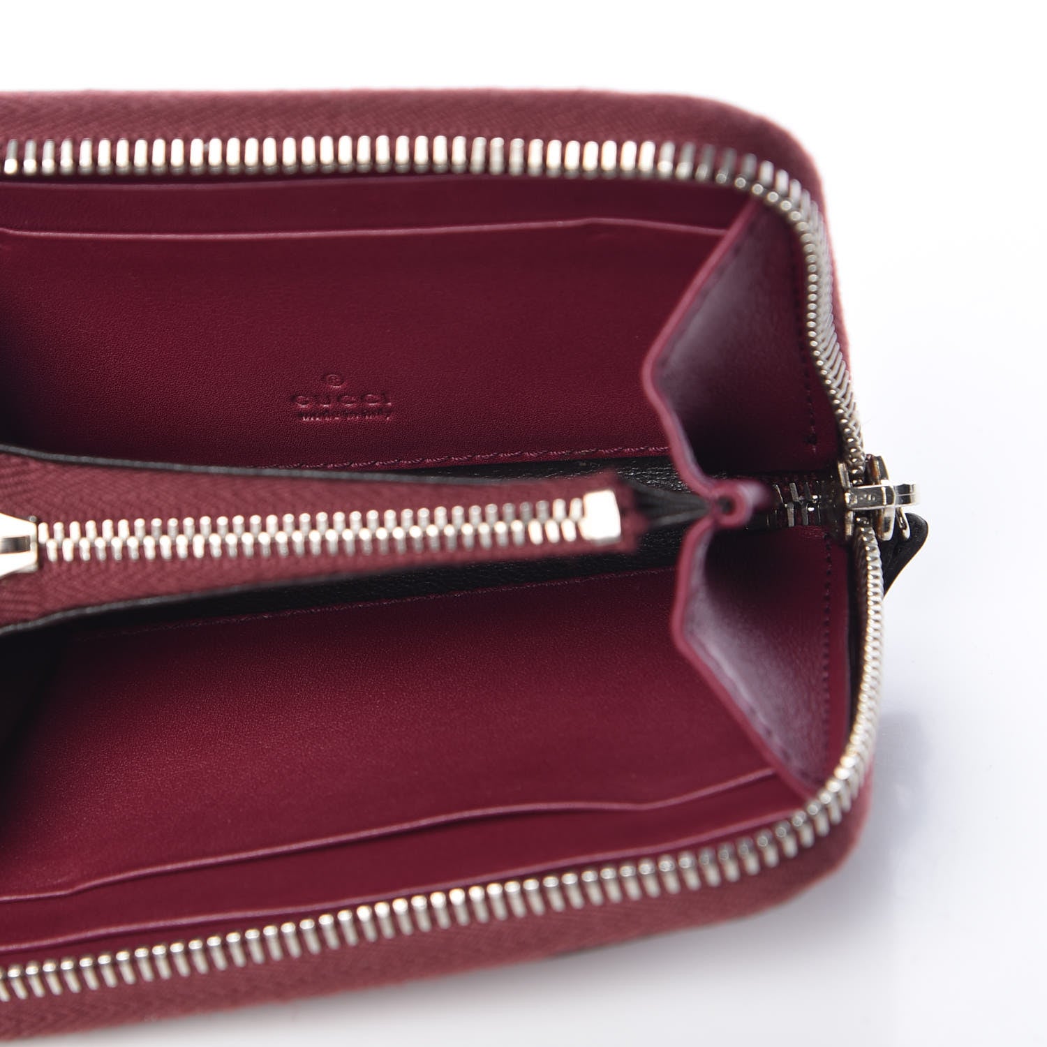 Gucci Crocodile Zip Around Card Case Cherry Gloss 5 of 8
