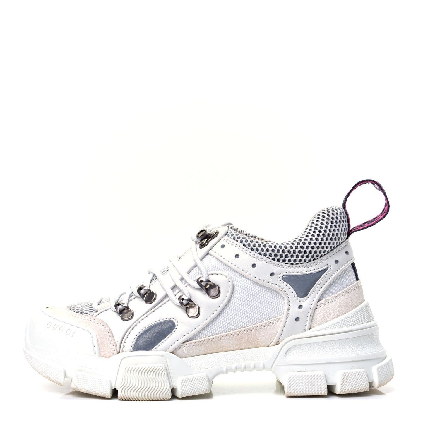 X SEGA Mesh Calfskin Suede Womens Flashtrek Sneakers 36.5 Great White