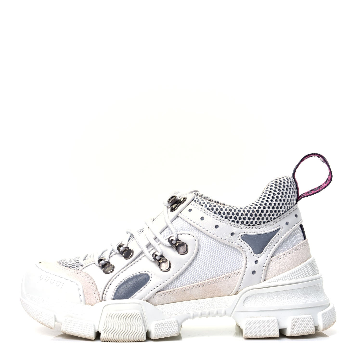 Gucci X SEGA Mesh Calfskin Suede Womens Flashtrek Sneakers 36.5 Great White 1 of 10