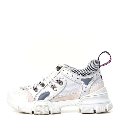 Gucci X SEGA Mesh Calfskin Suede Womens Flashtrek Sneakers 36.5 Great White 1 of 10