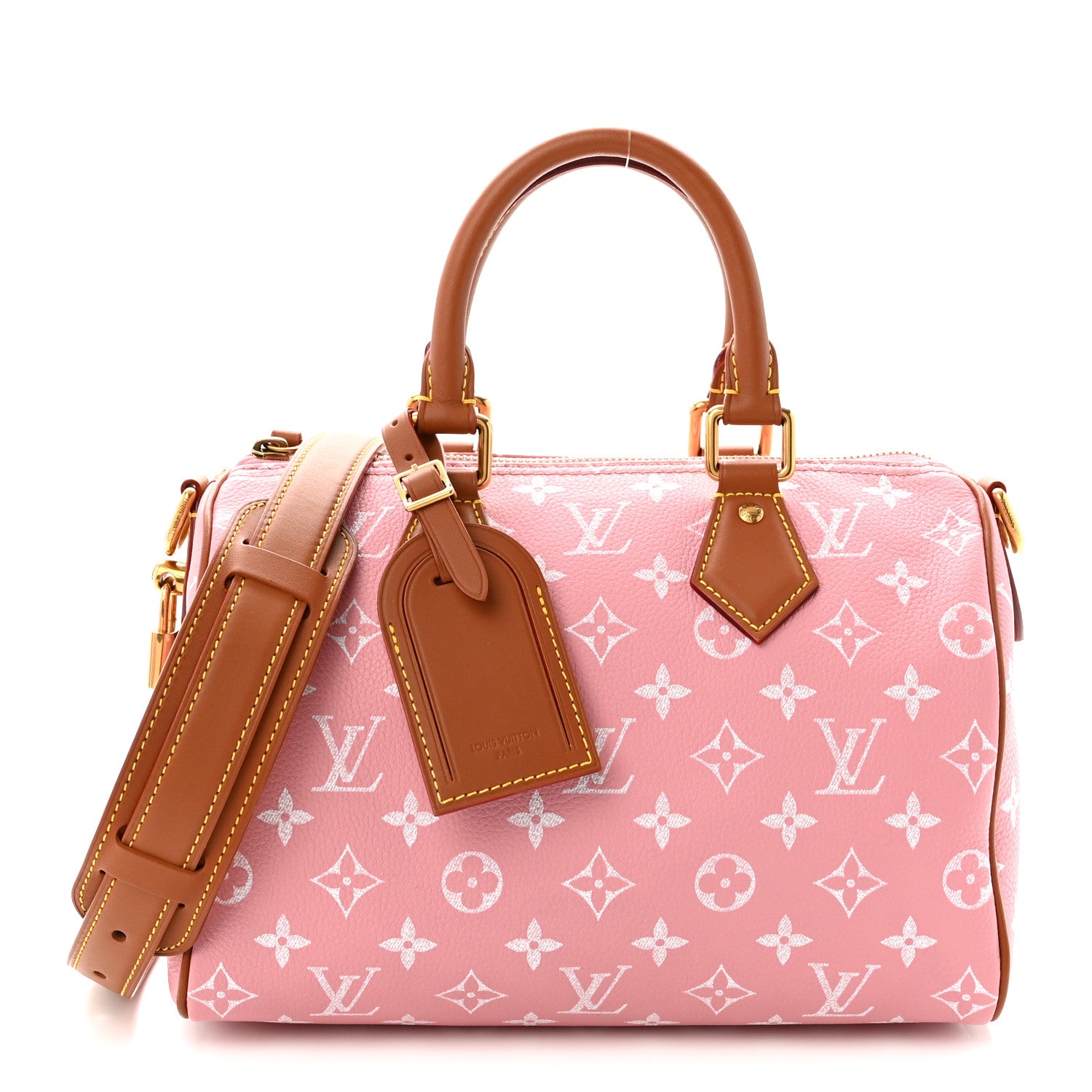 Louis Vuitton Calfskin Monogram Speedy P9 Bandouliere 25 Pink Sakura 1 of 11