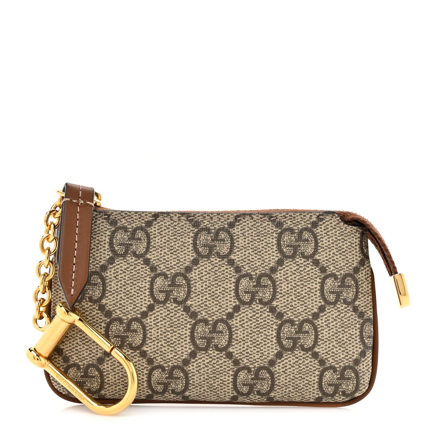 GG Supreme Monogram Key Case Beige Ebony Cuir