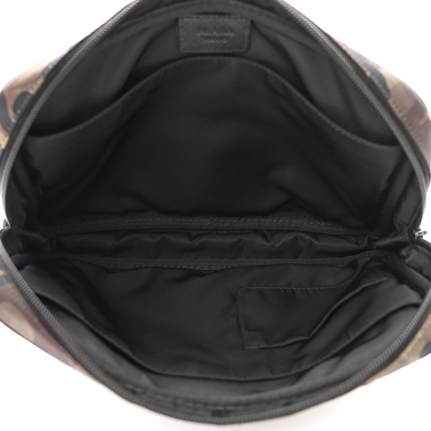 Nylon Camouflage Print Clutch Khaki