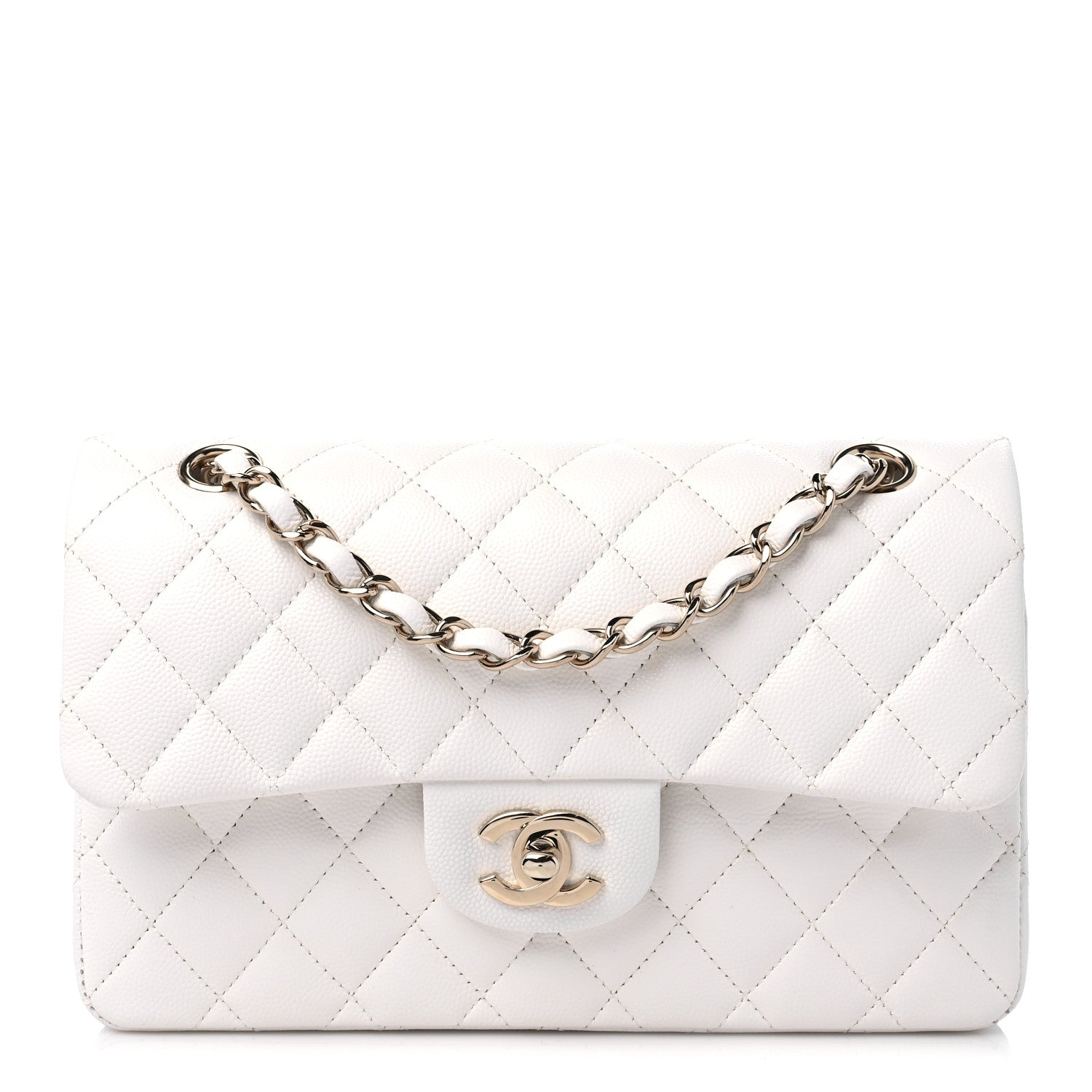 Chanel Caviar Quilted Small Double Flap White 1 of 10