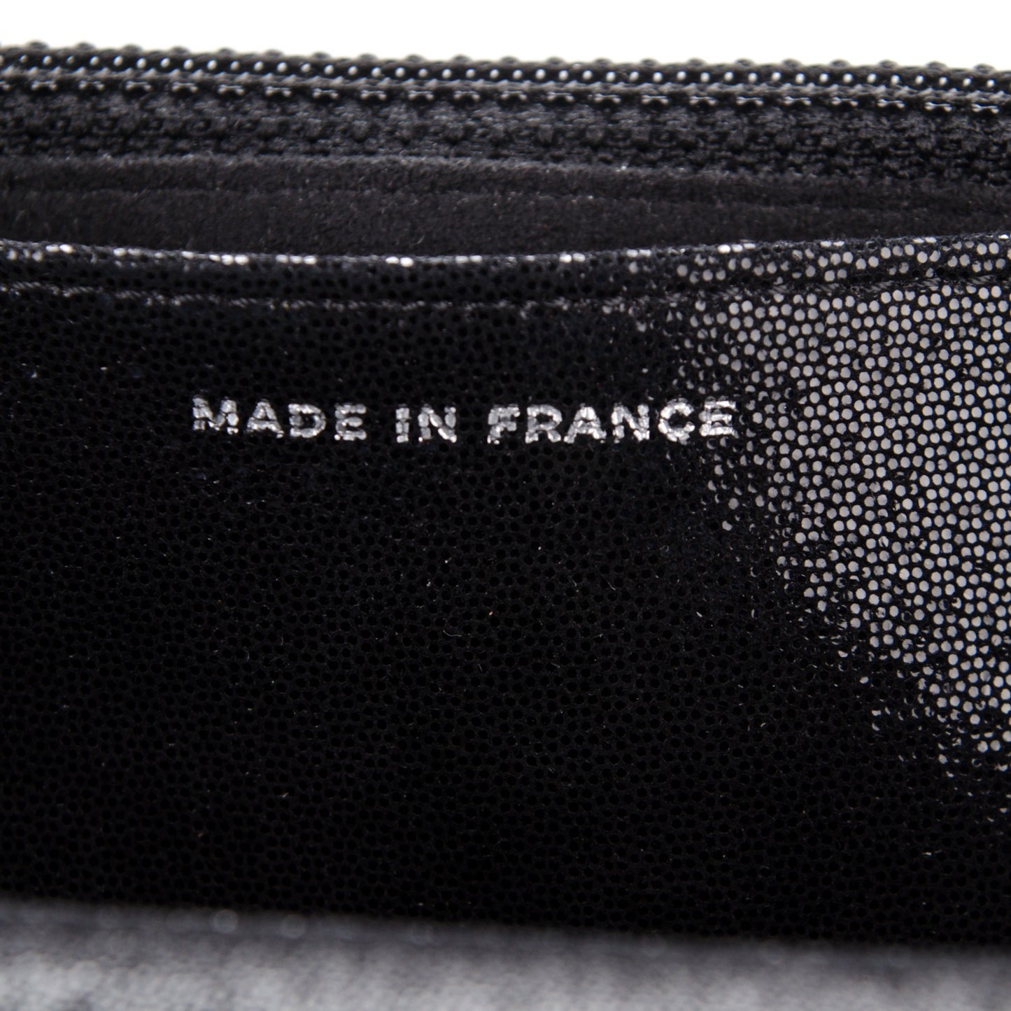 Iridescent Caviar Crystal Quilted Wallet On Chain WOC Black