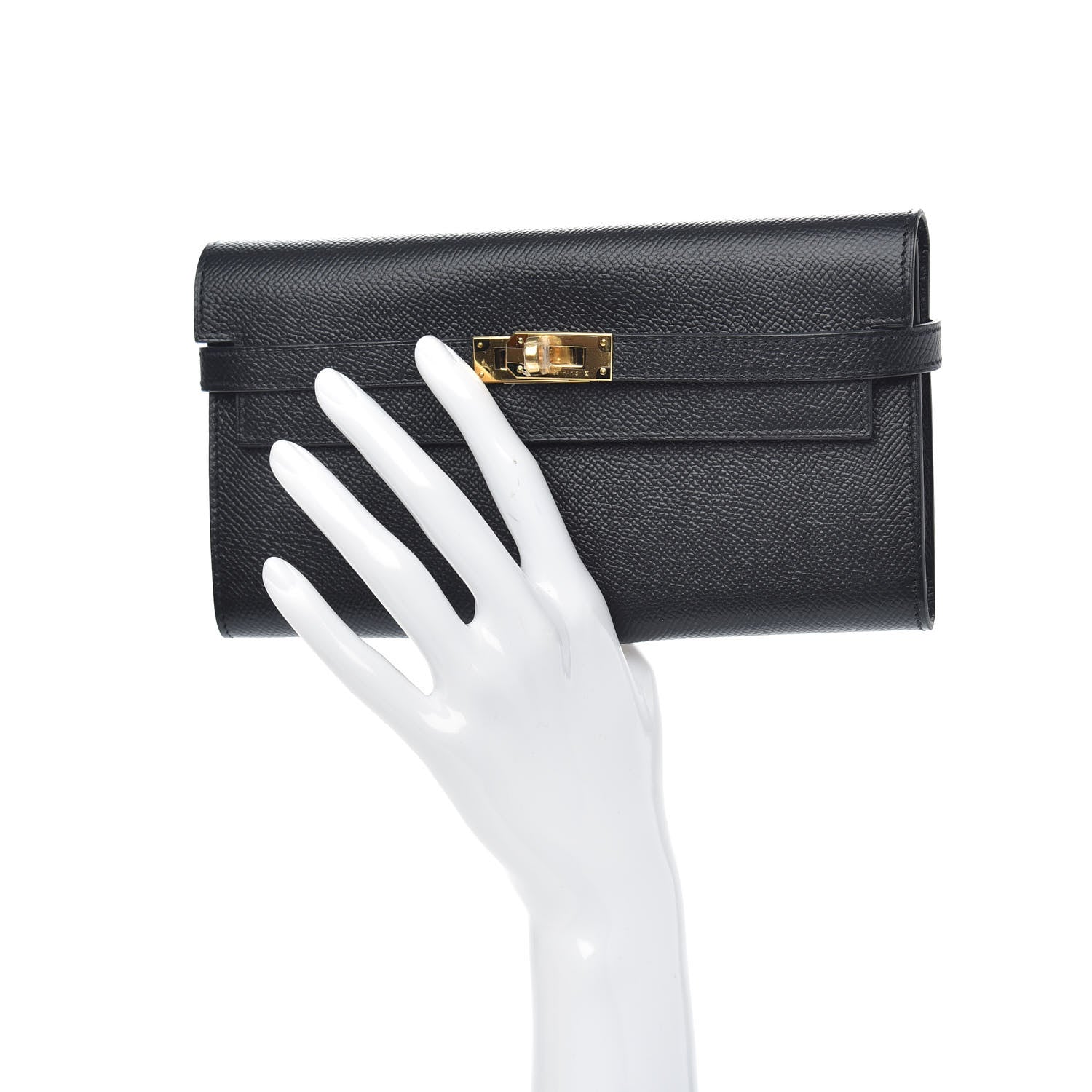 Hermes Epsom Kelly Longue Wallet Black 2 of 8