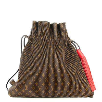 Louis Vuitton Monogram Canvas Pleated Explorer Bag MM 1 of 8