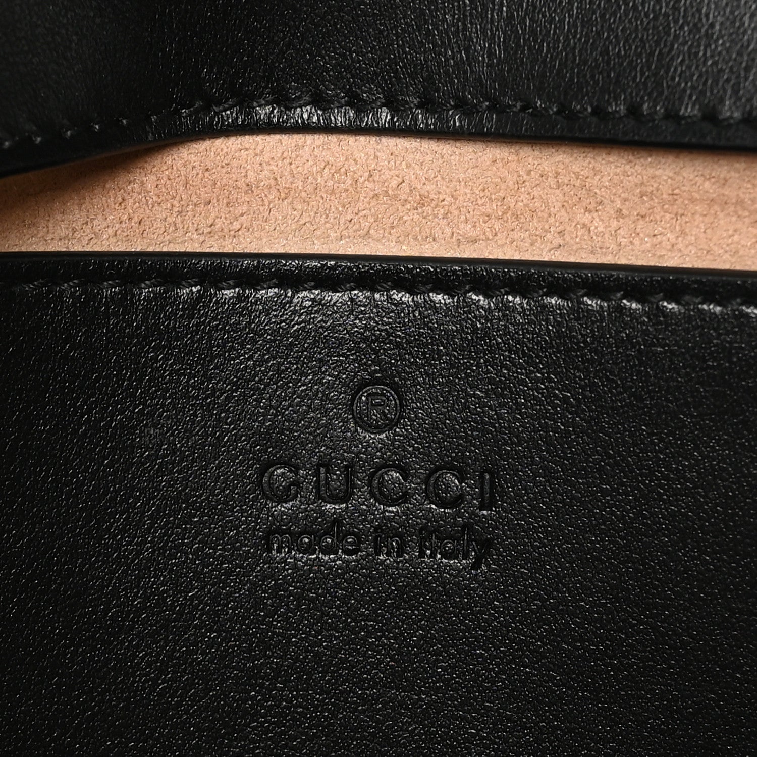 Gucci Calfskin Matelasse Mini GG Marmont Shoulder Bag Black 6 of 8