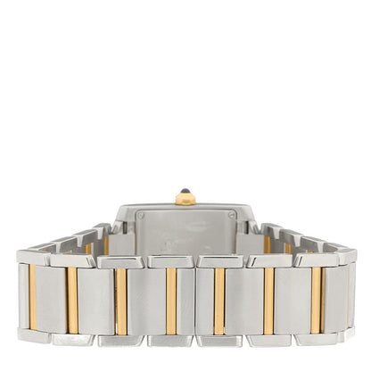 Cartier Stainless Steel 18K Yellow Gold 25mm Tank Francaise Quartz Watch 3 of 5