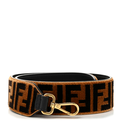 Fendi Velvet Tapestry FF Strap You Tobacco 1 of 5