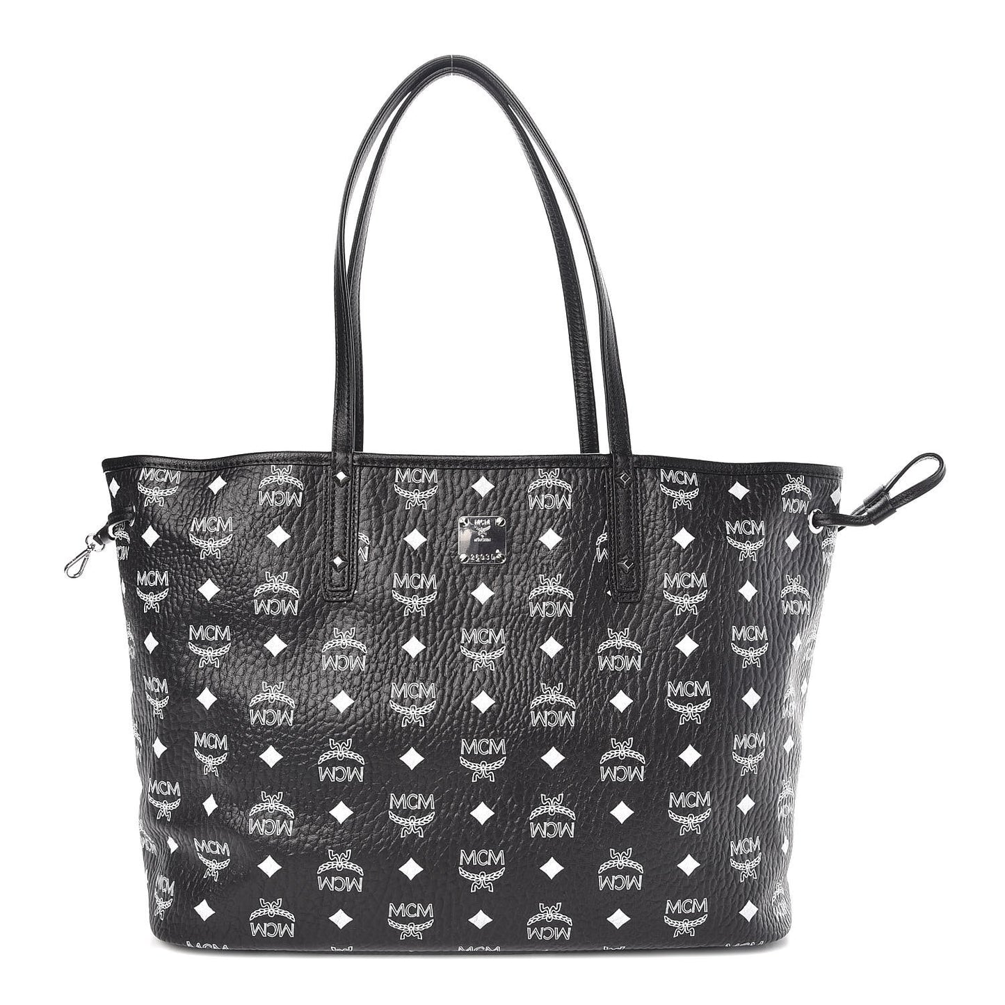Visetos Medium Reversible Shopper Tote Black