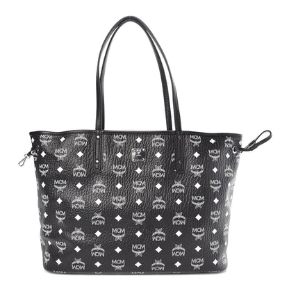 MCM Visetos Medium Reversible Shopper Tote Black 4 of 15