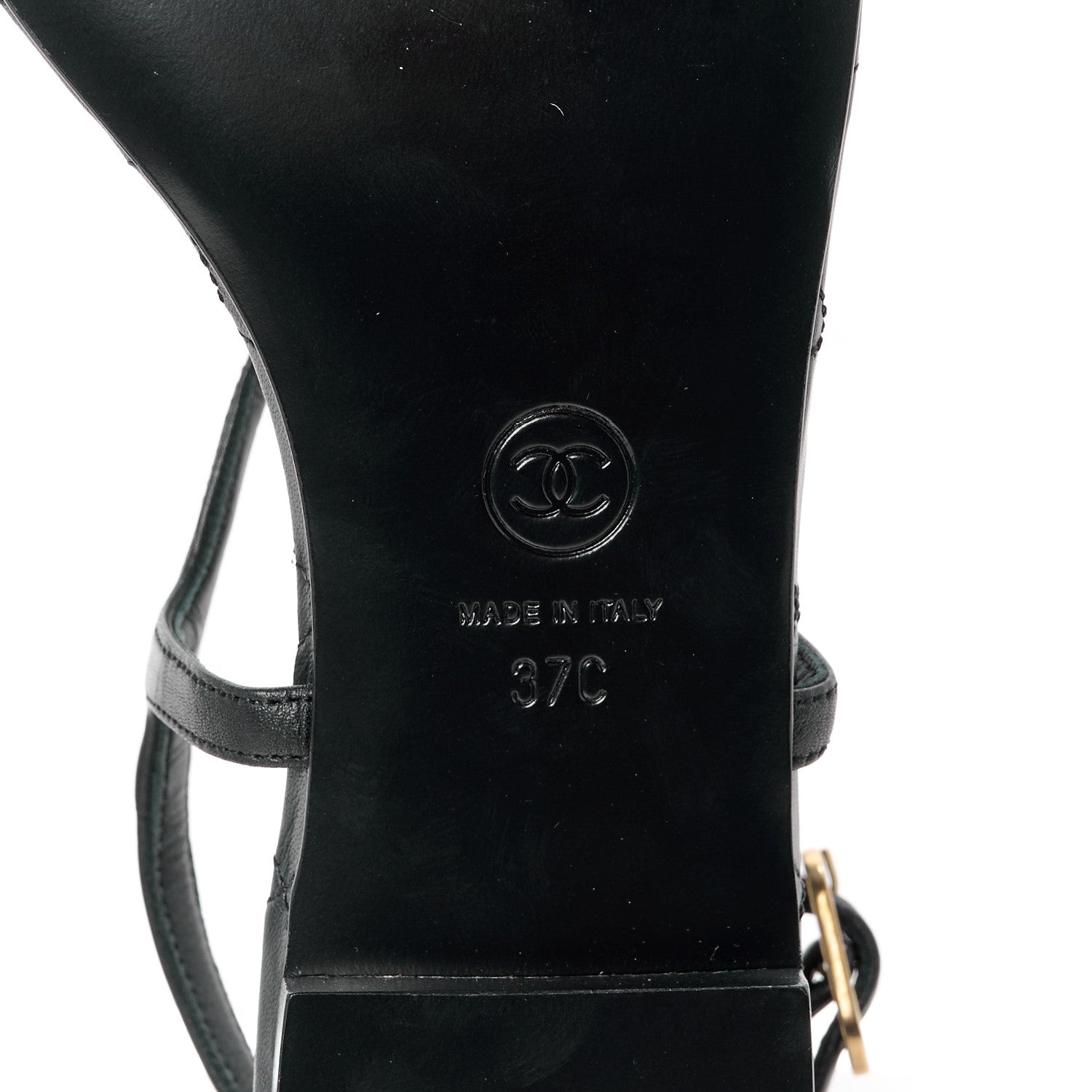 Chanel Calfskin Paris Dallas Quilted Star CC Thong Sandals 37 Black 6 of 9
