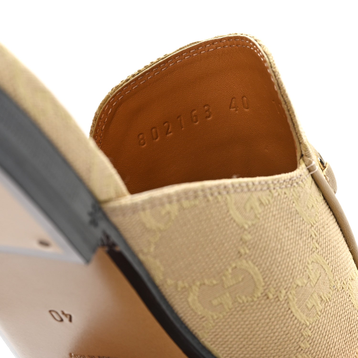 Gucci Canvas GG Monogram Womens Princetown Slippers 40 Egypt Salt 9 of 10