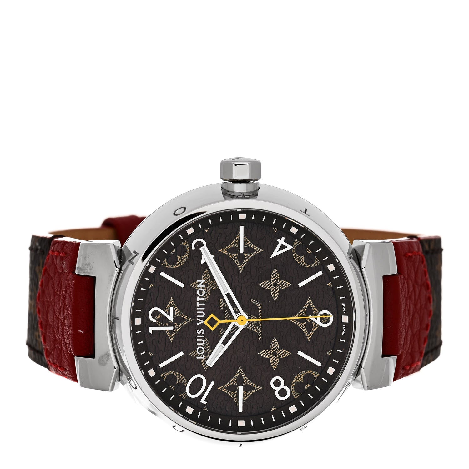Louis Vuitton Stainless Steel Monogram 39mm Tambour Monogram Quartz Watch 2 of 6