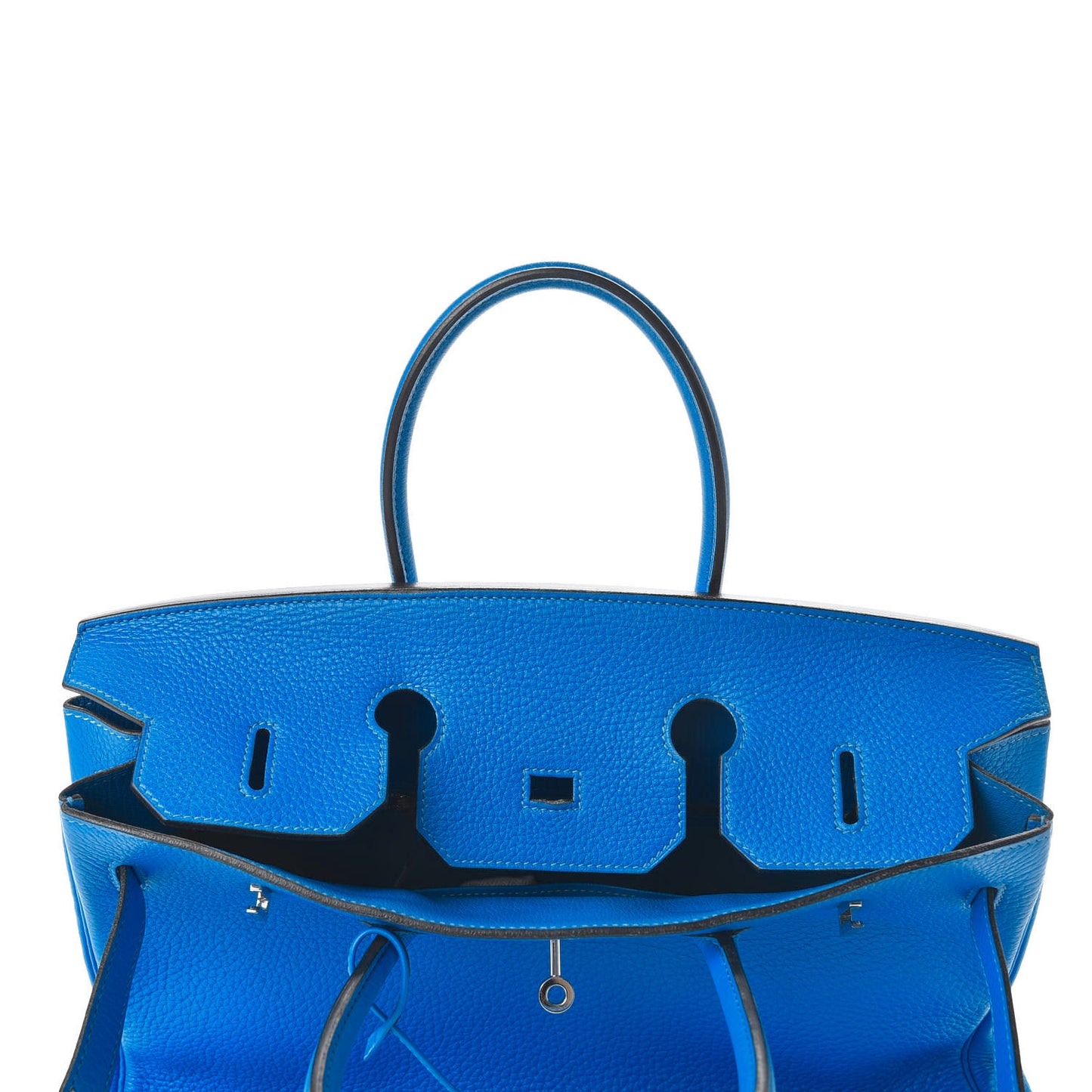 Taurillon Clemence Birkin 35 Bleu Hydra