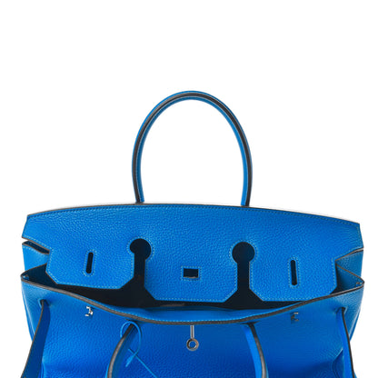 Hermes Taurillon Clemence Birkin 35 Bleu Hydra 8 of 32
