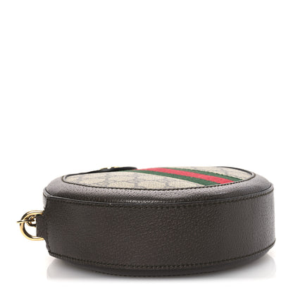 Gucci GG Supreme Monogram Web Mini Ophidia Round Shoulder Bag Brown 4 of 10