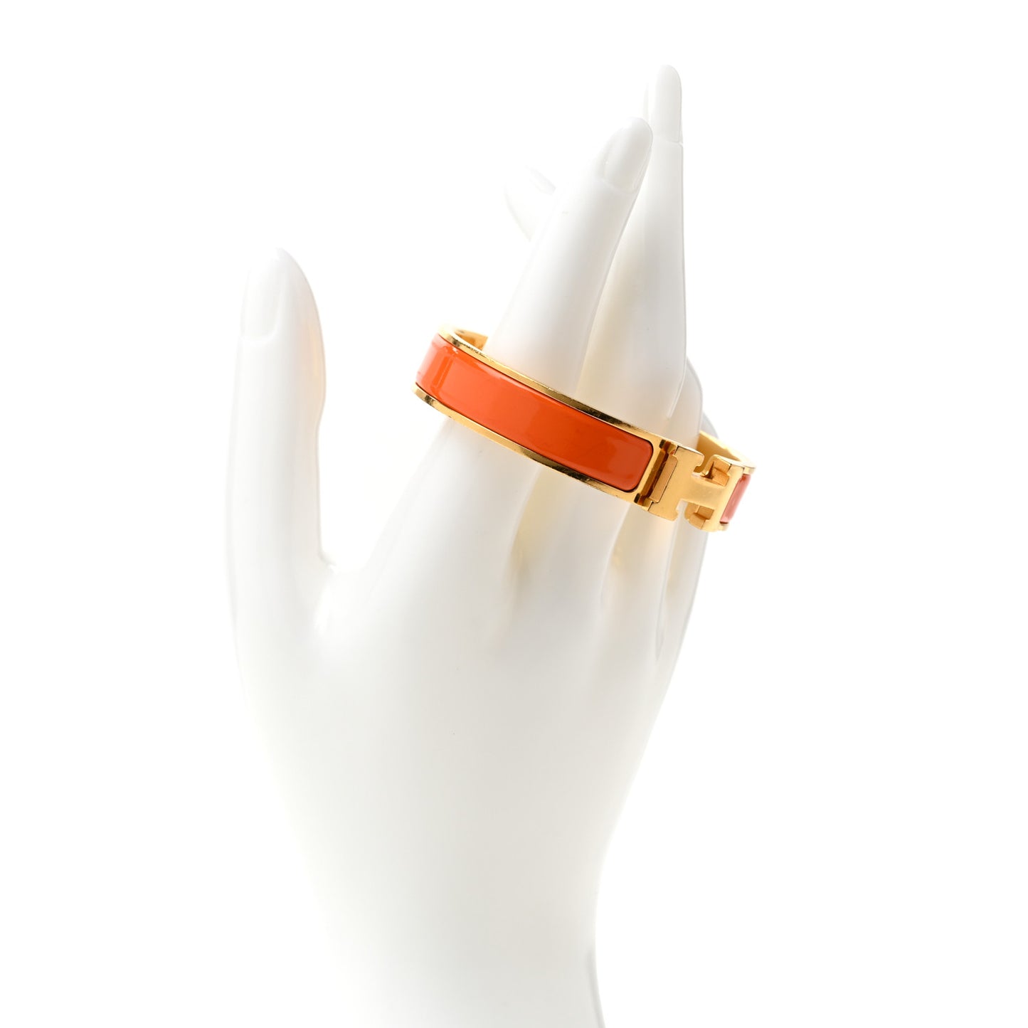 Enamel Narrow Clic Clac H Bracelet PM Orange