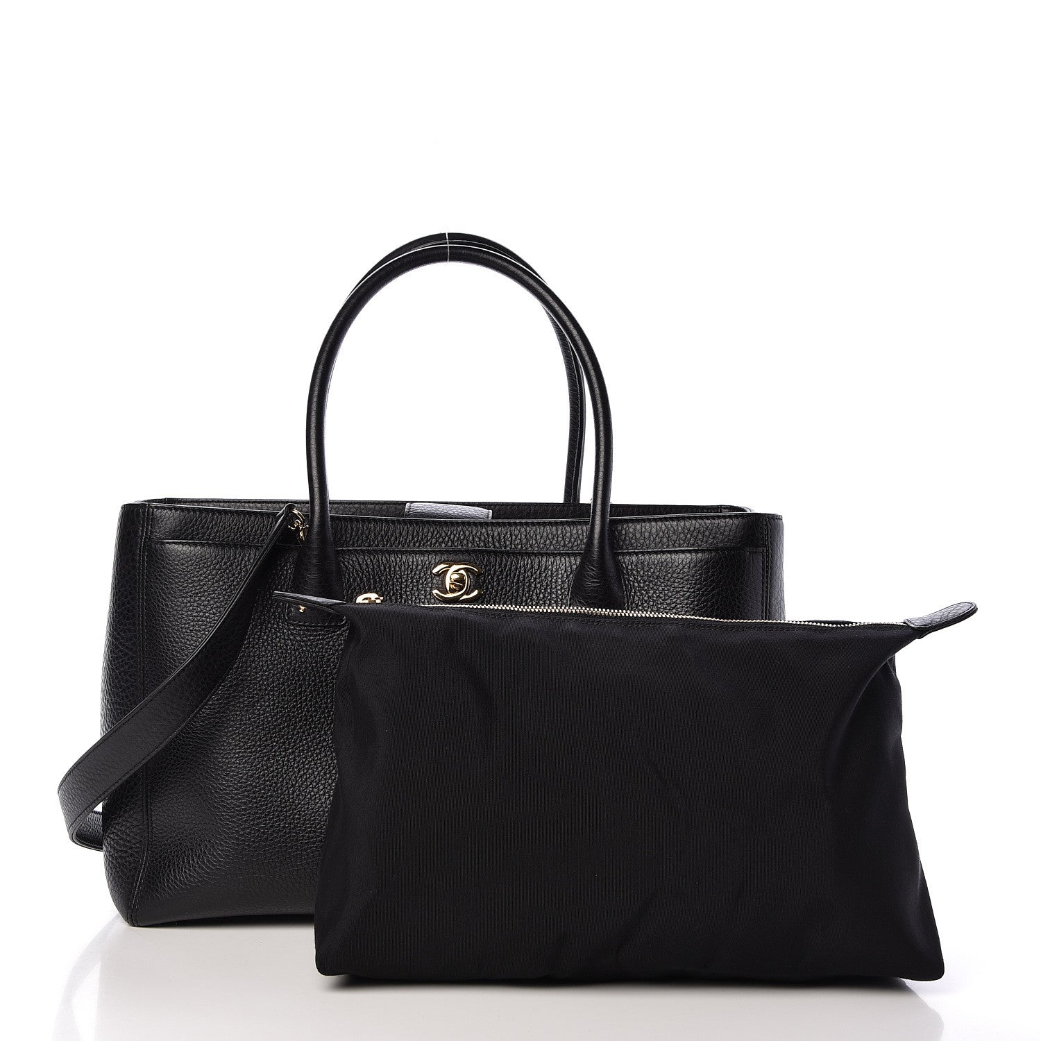Chanel Calfskin Cerf Executive Shopper Tote Black 3 of 11