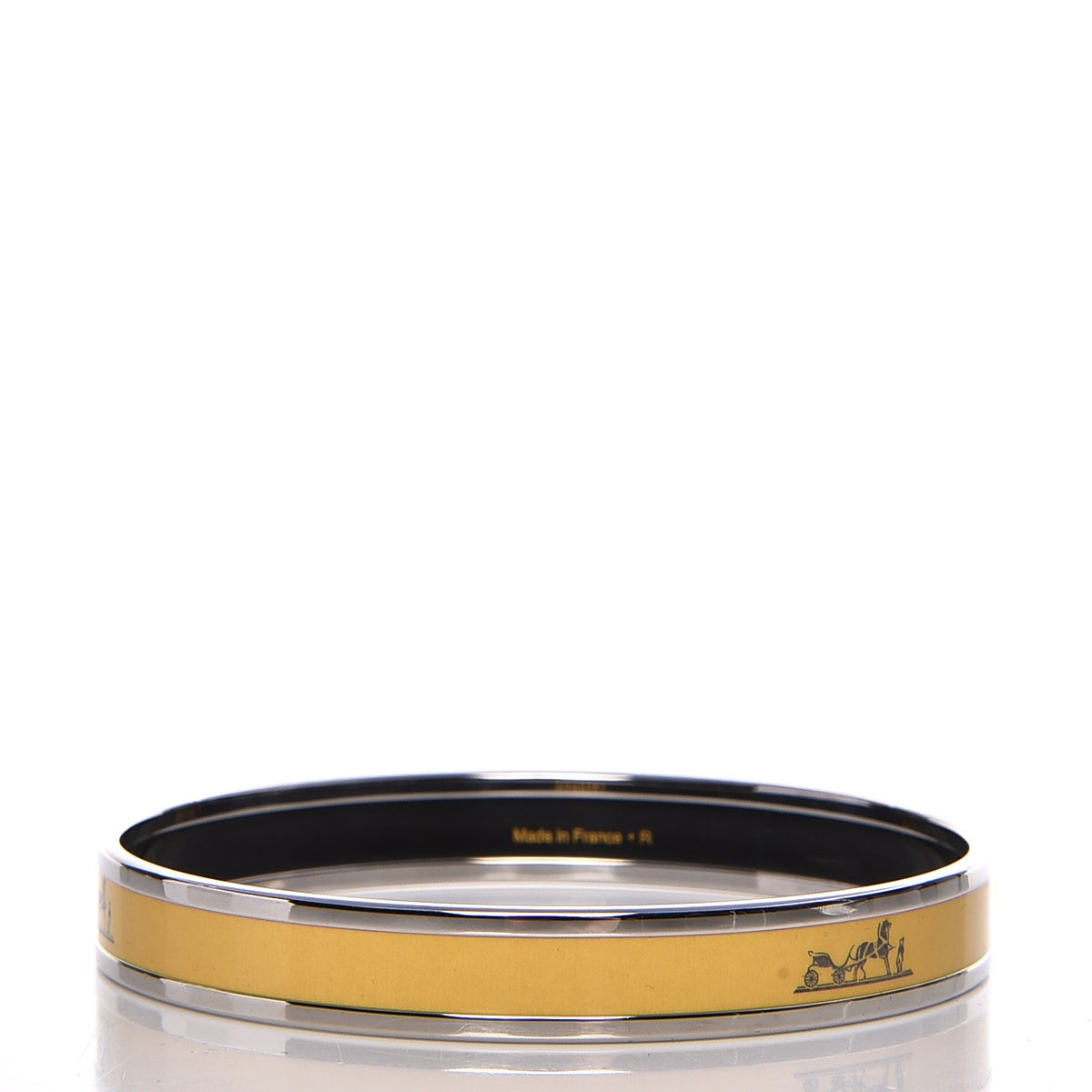 Hermes Enamel Printed Narrow Caleche Bracelet 65 3 of 6