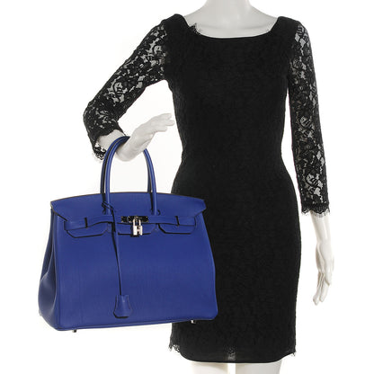 Hermes Togo Birkin 35 Bleu Electrique 2 of 26