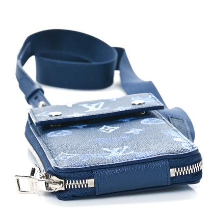 Louis Vuitton Monogram Ink Watercolor Phone Pouch Blue 4 of 8