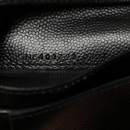Saint Laurent Grain De Poudre Matelasse Chevron Monogram Monochrome Compact Zip Around Wallet Black 7 of 8