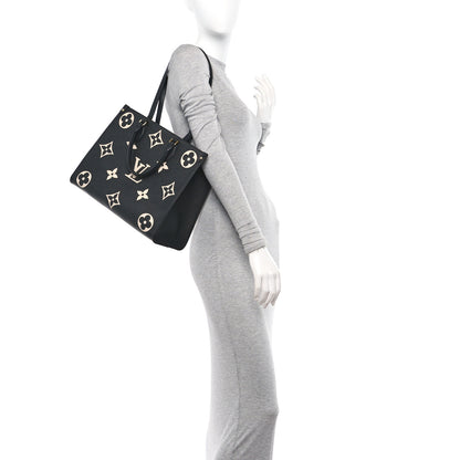 Louis Vuitton Empreinte Monogram Giant Onthego MM Black Beige 2 of 11