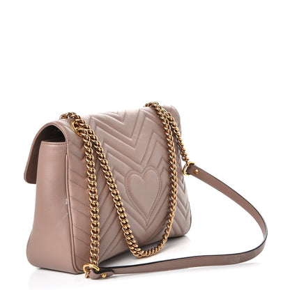 Gucci Calfskin Matelasse Medium GG Marmont Shoulder Bag Porcelain Rose 4 of 9