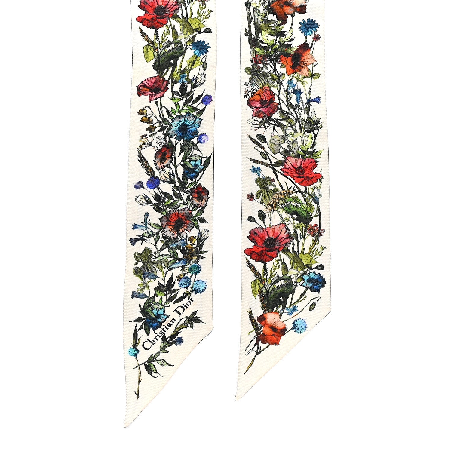 Christian Dior Silk Rosa Mutabilis Mitzah Scarf Beige 2 of 4