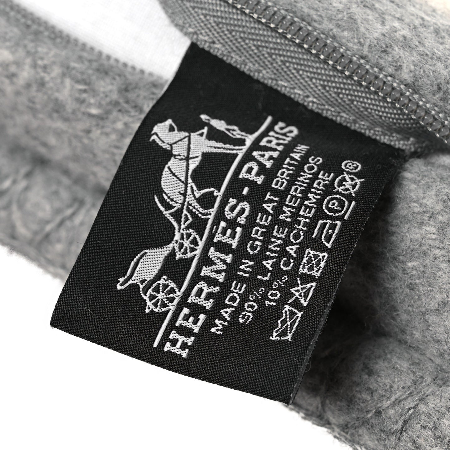 Wool Cashmere Avalon III Pillow PM Ecru Gris Clair