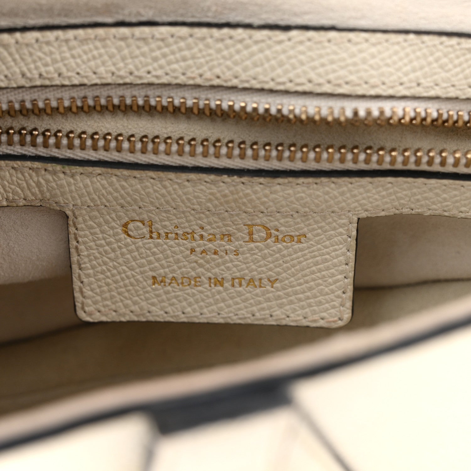 Christian Dior Grained Calfskin Saddle Bag With Strap Latte 6 of 13