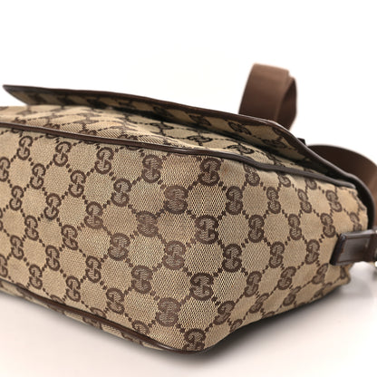 Gucci Monogram Flap Pocket Messenger Bag Beige Dark Brown 9 of 12